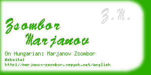 zsombor marjanov business card